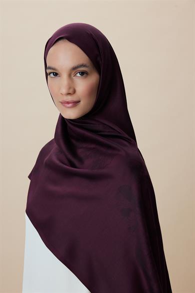 JADE JAKARLI MODAL İPEK ŞAL 70*200 CM - MÜRDÜM