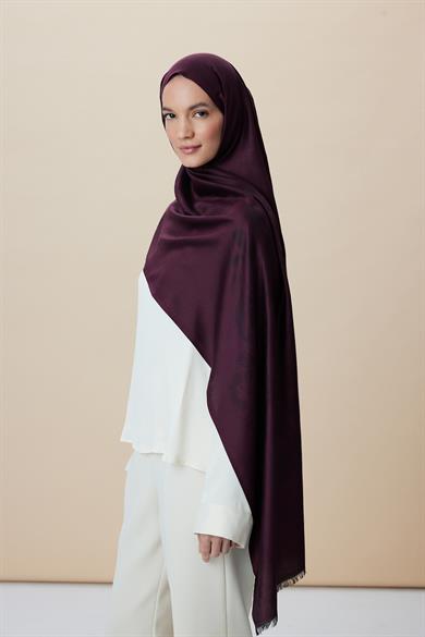 JADE JAKARLI MODAL İPEK ŞAL 70*200 CM - MÜRDÜM