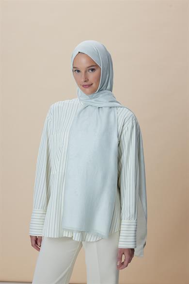 JADE JAKARLI MODAL İPEK ŞAL 70*200 CM - SU MAVİSİ