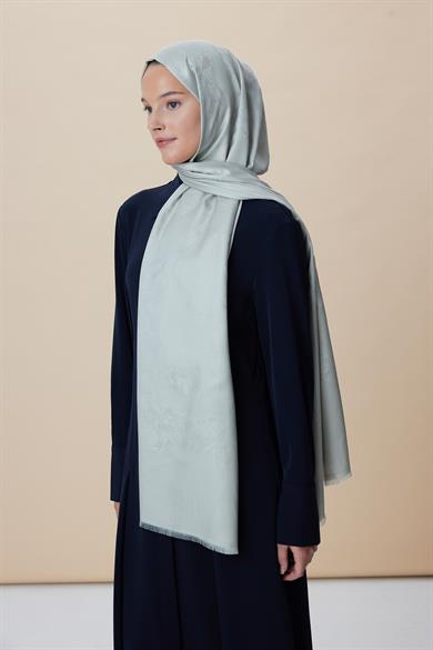 JADE JAKARLI MODAL İPEK ŞAL 70*200 CM - SU YEŞİLİ