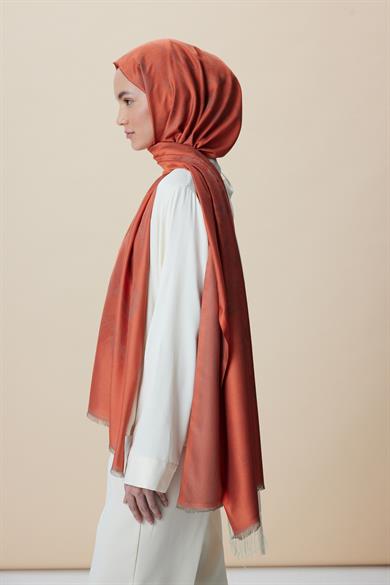 JADE JAKARLI MODAL İPEK ŞAL 70*200 CM - ŞEFTALİ