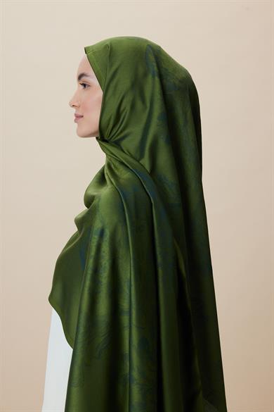 JADE JAKARLI MODAL İPEK ŞAL 70*200 CM - YEŞİL