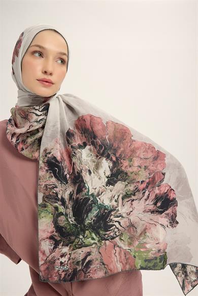 KATRE PAMUK İPEK ŞAL 70*190 CM - GRİ