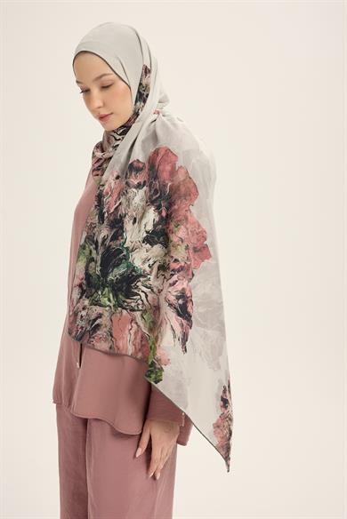 KATRE PAMUK İPEK ŞAL 70*190 CM - GRİ