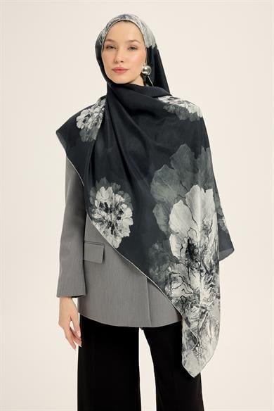 KATRE PAMUK İPEK ŞAL 70*190 CM - SİYAH
