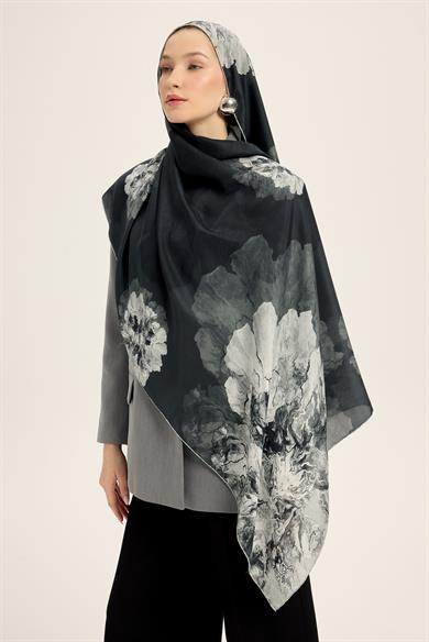 KATRE PAMUK İPEK ŞAL 70*190 CM - SİYAH