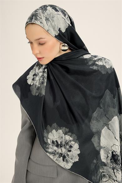 KATRE PAMUK İPEK ŞAL 70*190 CM - SİYAH