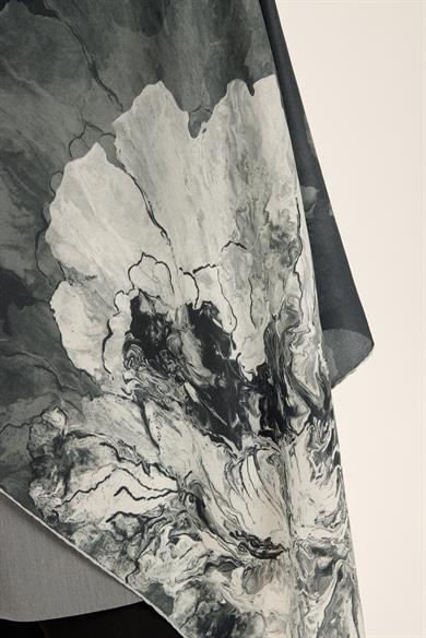 KATRE PAMUK İPEK ŞAL 70*190 CM - SİYAH