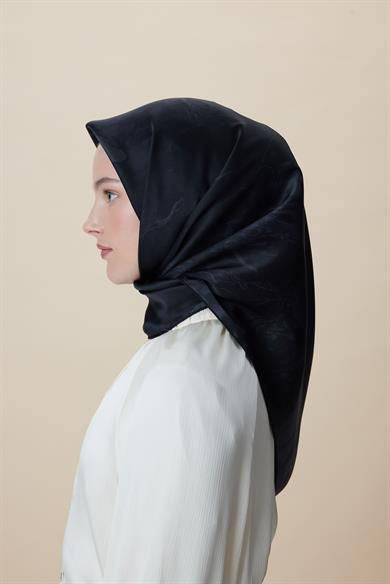 KATRE SURA İPEK EŞARP 90*90 CM - ANTRASİT