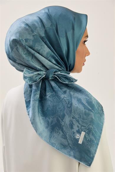 KATRE SURA İPEK EŞARP 90*90 CM - DUMAN