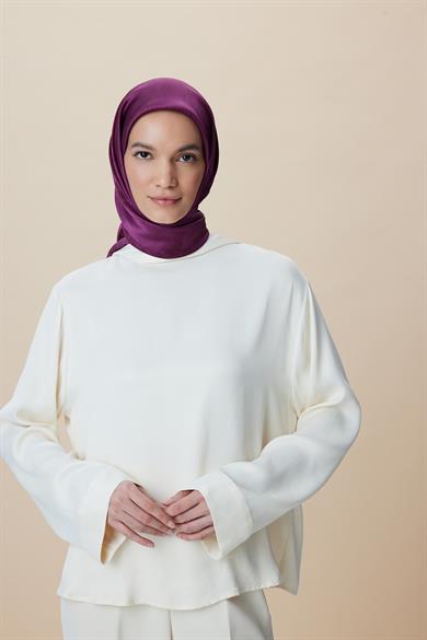 KATRE SURA İPEK EŞARP 90*90 CM - FUŞYA