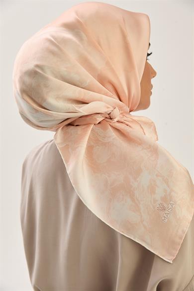 KATRE SURA İPEK EŞARP 90*90 CM - SOMON