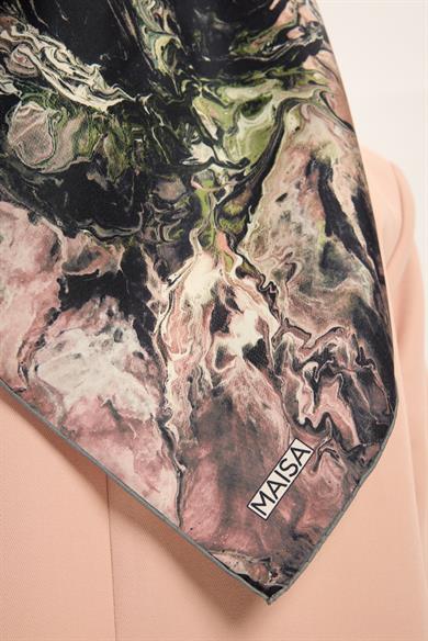 KATRE TİVİL İPEK EŞARP 90*90 CM - GRİ