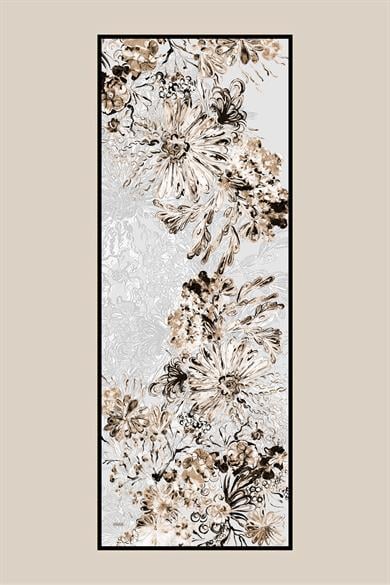 KORAL KREP İPEK ŞAL 70*190 CM - TAŞ
