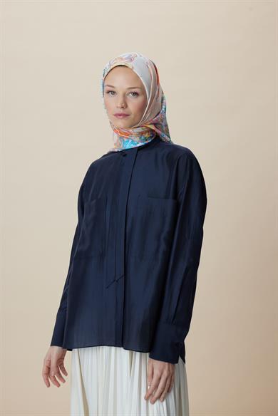KORAL MULBERRY İPEK EŞARP 90*90 CM - PUDRA PEMBE