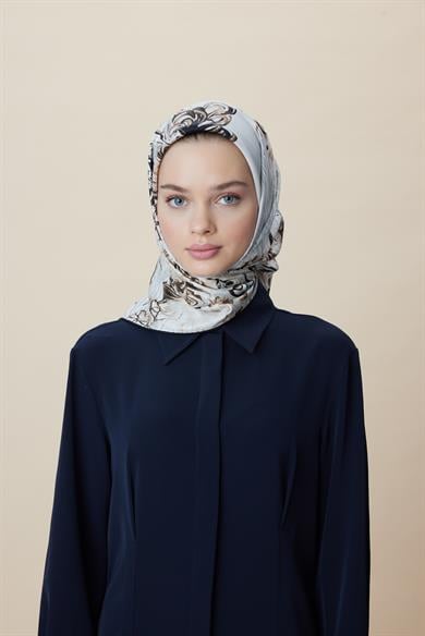 KORAL MULBERRY İPEK EŞARP 90*90 CM - TAŞ