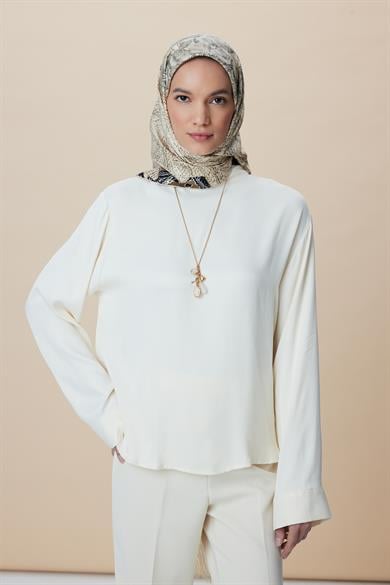 KÜN MULBERRY İPEK EŞARP 90*90 CM - HAKİ