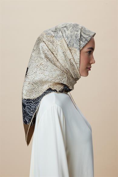KÜN MULBERRY İPEK EŞARP 90*90 CM - HAKİ