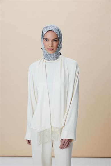 KÜN MULBERRY İPEK EŞARP 90*90 CM - KOYU GRİ