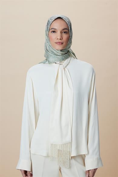 KÜN MULBERRY İPEK EŞARP 90*90 CM - YEŞİL