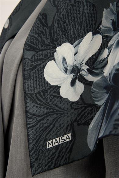 LAL PAMUK İPEK ŞAL 70*190 CM - ANTRASİT