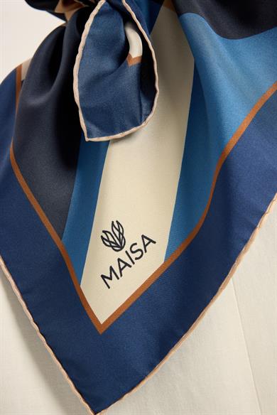 LALE TİVİL İPEK EŞARP 90*90 CM - BEJ