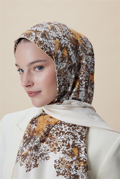 LARİN MULBERRY İPEK ŞAL 70*190 - BEJ