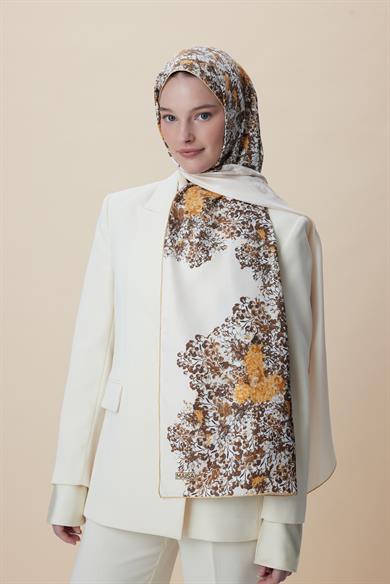 LARİN MULBERRY İPEK ŞAL 70*190 - BEJ