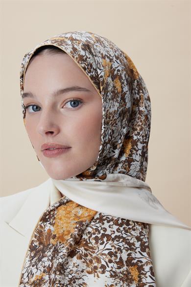 LARİN MULBERRY İPEK ŞAL 70*190 - BEJ