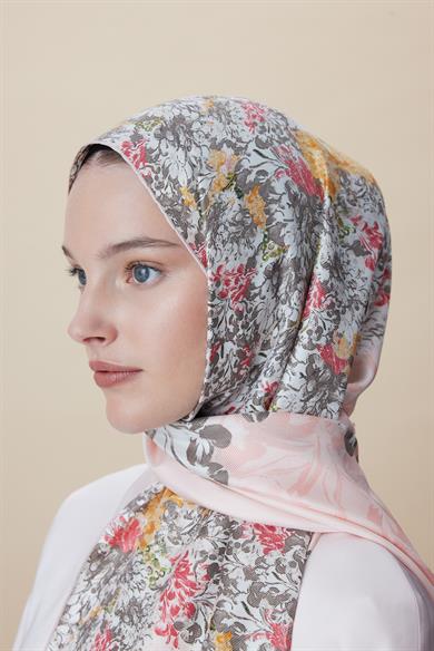 LARİN MULBERRY İPEK ŞAL 70*190 - PUDRA PEMBE