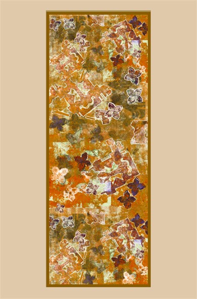 LATİF YÜN MODAL ŞAL 70*200 CM - HARDAL