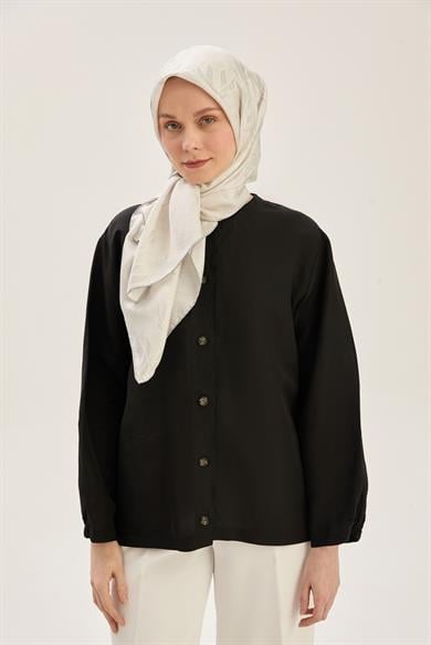 LAVİ TİVİL İPEK EŞARP 90*90 CM - AÇIK GRİ