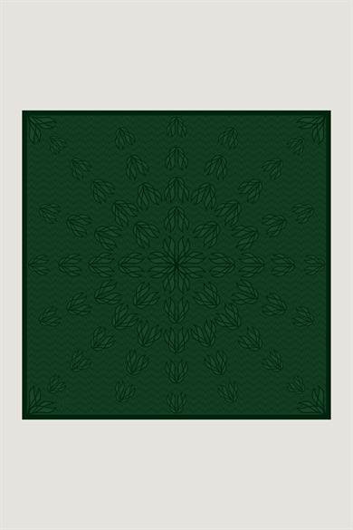 LAVİ TİVİL İPEK EŞARP 90*90 CM - KOYU YEŞİL