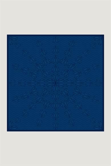LAVİ TİVİL İPEK EŞARP 90*90 CM - LACİVERT