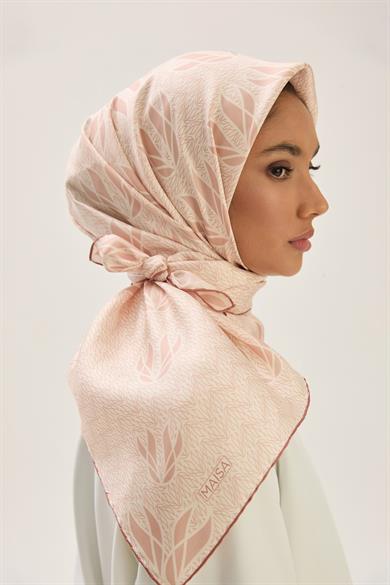 LAVİ TİVİL İPEK EŞARP 90*90 CM - TARÇIN