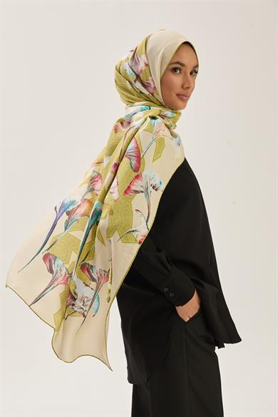 LEMA PAMUK İPEK ŞAL 70*190 CM - CAMEL