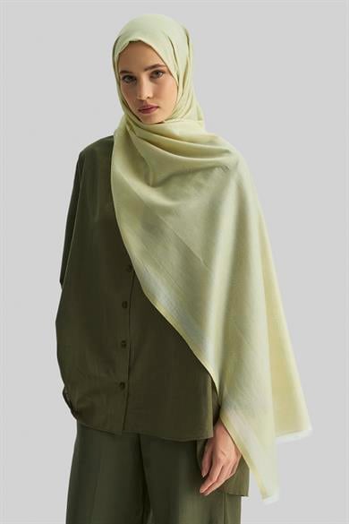 LİZAY PAMUK İPEK ŞAL- FISTIK YEŞİLİ