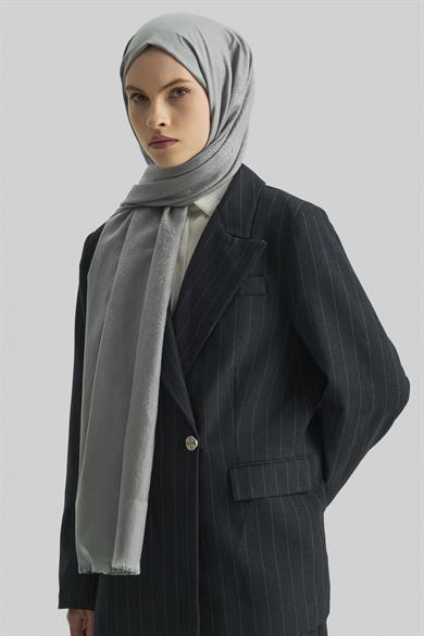 LİZAY PAMUK İPEK ŞAL-GRİ