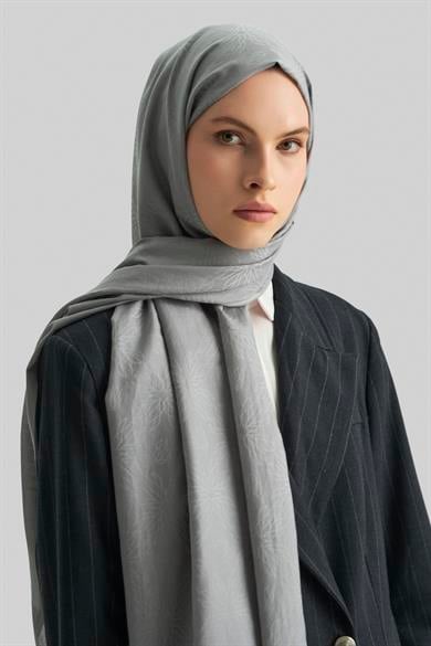 LİZAY PAMUK İPEK ŞAL-GRİ