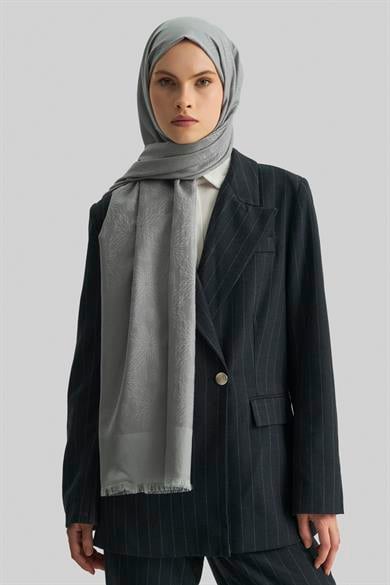 LİZAY PAMUK İPEK ŞAL-GRİ