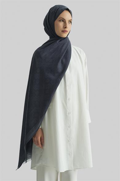 LİZAY PAMUK İPEK ŞAL-INDIGO