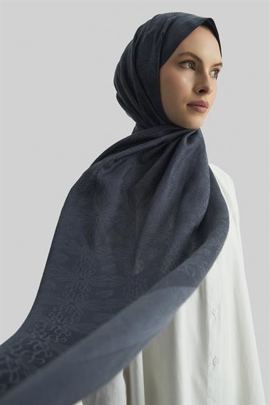 LİZAY PAMUK İPEK ŞAL-INDIGO