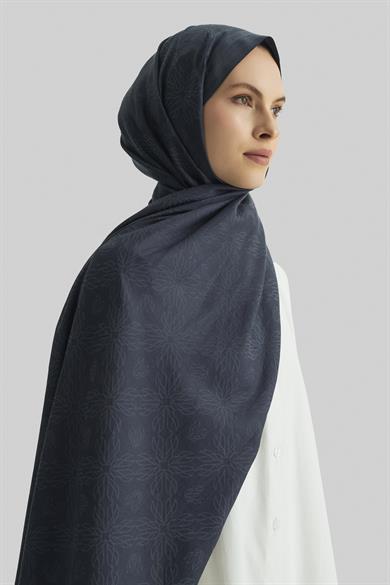 LİZAY PAMUK İPEK ŞAL-INDIGO