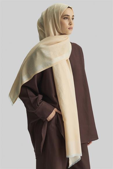 LİZAY PAMUK İPEK ŞAL- KREM