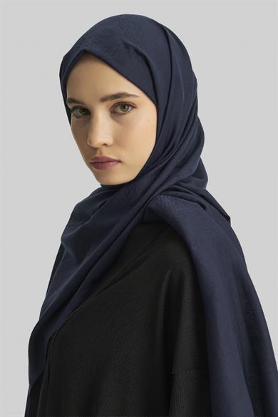 LİZAY PAMUK İPEK ŞAL-LACİVERT