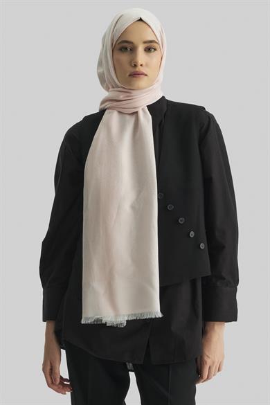 LİZAY PAMUK İPEK ŞAL- PUDRA PEMBE