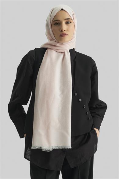 LİZAY PAMUK İPEK ŞAL- PUDRA PEMBE