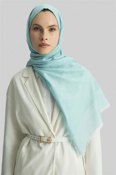 LİZAY PAMUK İPEK ŞAL- TURKUAZ