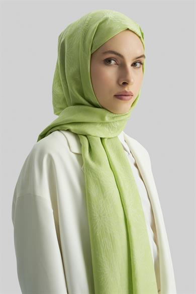 LİZAY PAMUK İPEK ŞAL- YEŞİL