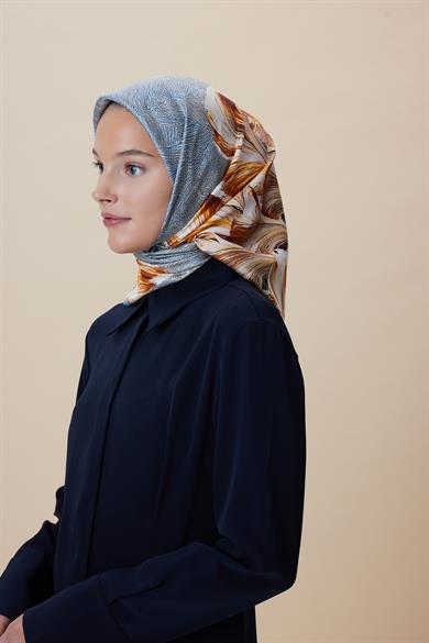 LUNA TİVİL İPEK EŞARP 90*90 CM - KREM